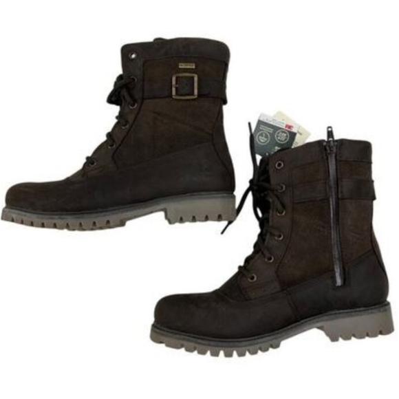 Kamik Rogue Mid Snow/After Ski Winter Boots in Brown Leather Size 9.5 Waterproof - Picture 5 of 7